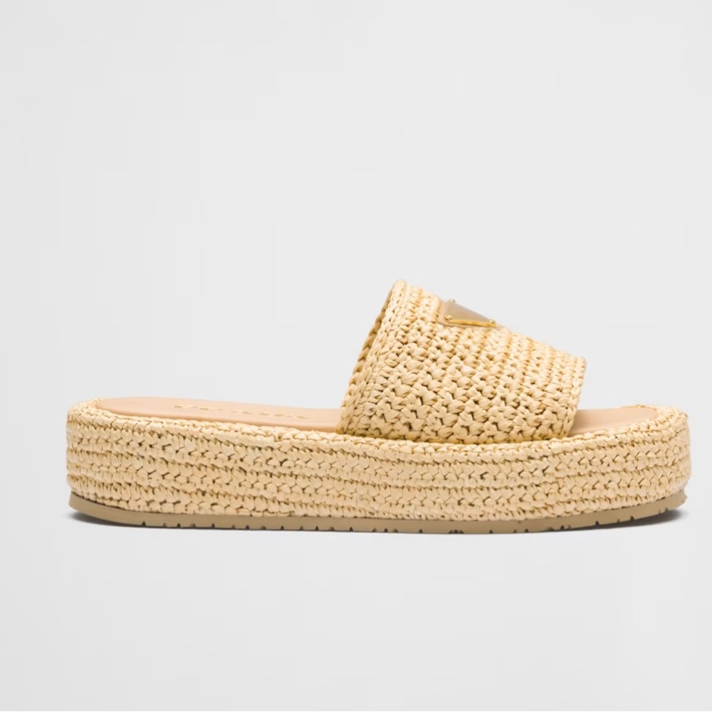 Prada Cream Woven Flats - Picture 2 of 4
